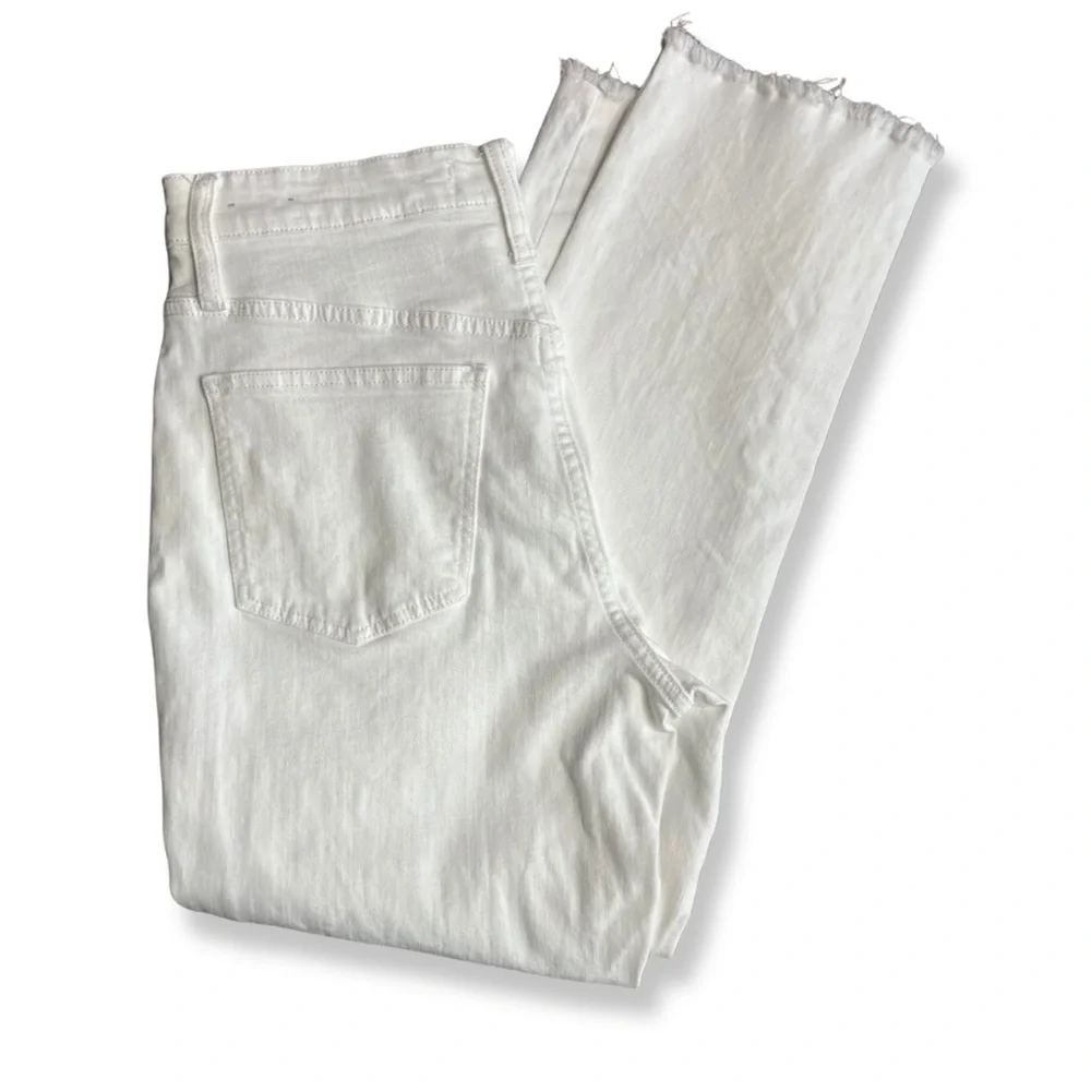 Madewell High-Rise Crop Boyjean – White - Picture 5 of 9